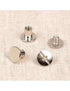 8 Sätze Chicago-Schrauben 10 mm x 6 mm - Silber