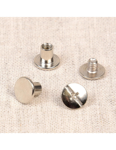 8 Sätze Chicago-Schrauben 10 mm x 6 mm - Silber