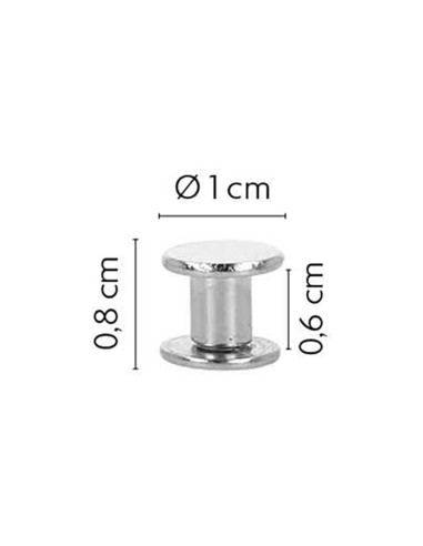 8 Sätze Chicago-Schrauben 10 mm x 6 mm - Silber