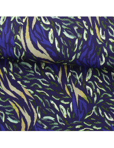 Fantasie Viskosestoff - Zaiba Blau und Grün