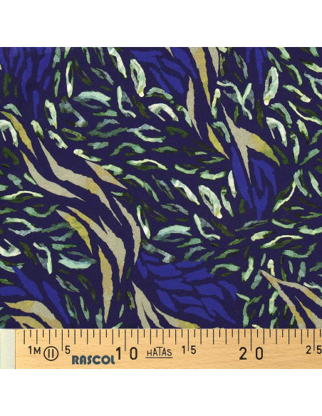 Fantasie Viskosestoff - Zaiba Blau und Grün