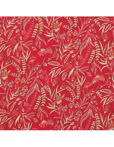 Fantasie-Viskosestoff - Rama Rot und Orange