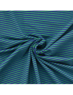 Gestreifter Marine-Jersey-Stoff - Blau und Grün