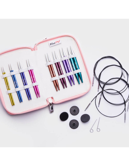 KnitPro Deluxe Zing Set mit kurzen Rundstricknadeln