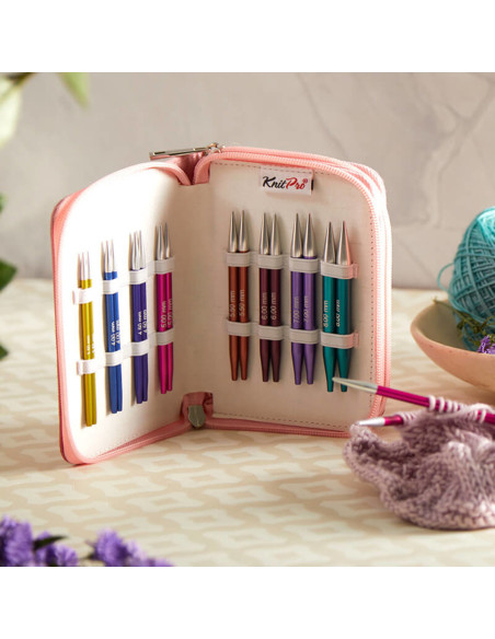 KnitPro Deluxe Zing Set mit kurzen Rundstricknadeln