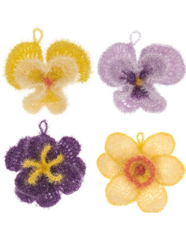 Häkelset - Frühlingsblumen-Schwamm