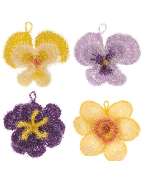 Häkelset - Frühlingsblumen-Schwamm