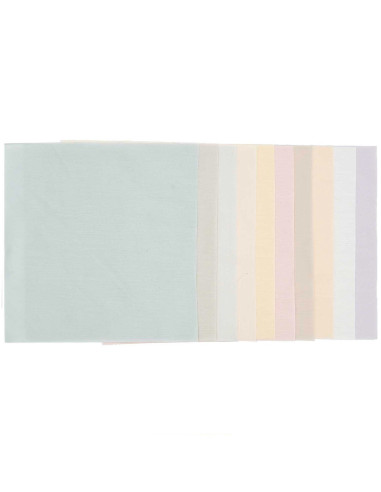 Satz von 10 Stoffcoupons für spezielle Stickerei - Pastell