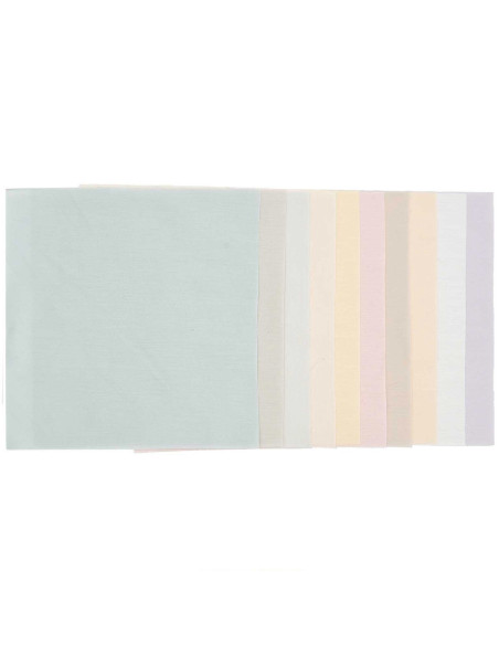 Satz von 10 Stoffcoupons für spezielle Stickerei - Pastell