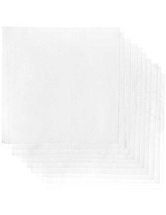 Satz von 10 Stoffcoupons für spezielle Stickerei - Weiß