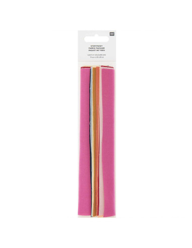 Satz von 10 Stoffcoupons für spezielle Stickerei - Earthy