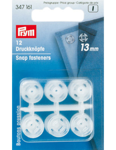 Transparente Druckknöpfe aus Kunststoff 13 mm