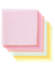 Satz von 10 Stoffcoupons für spezielle Stickerei - Sorbet Bubblegum