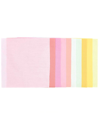Satz von 10 Stoffcoupons für spezielle Stickerei - Sorbet Bubblegum