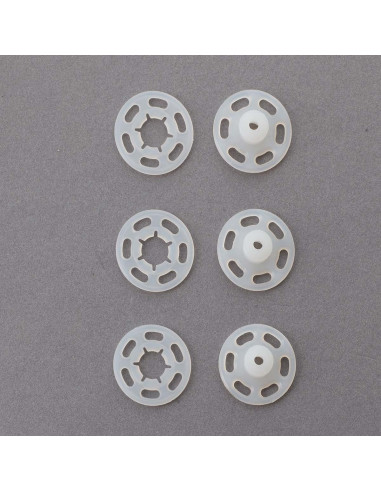 Transparente Druckknöpfe aus Kunststoff 10 mm