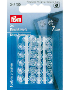 Transparente Druckknöpfe aus Kunststoff 7 mm