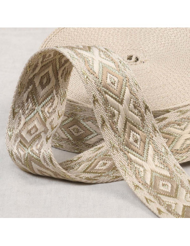 Ethnischer Gurt - Beige und Gold