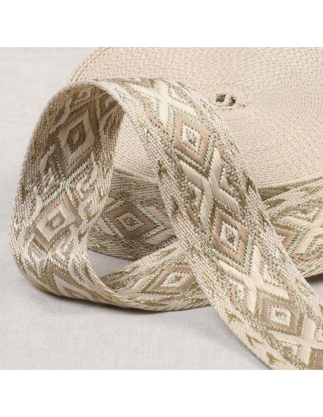 Ethnischer Gurt - Beige und Gold