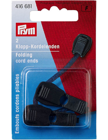 Set aus 2 faltbaren Kordelenden - Schwarz