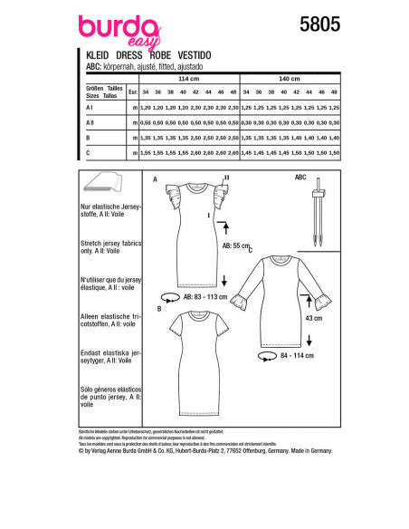 Kleidmuster - Burda 5805