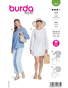 Blusenschnittmuster - Burda 5822