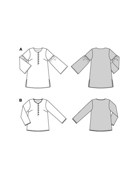 Blusenschnittmuster - Burda 5822