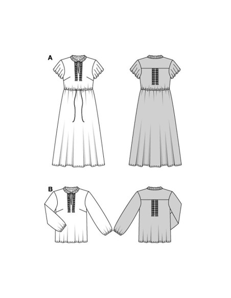 Kleid- und Blusenmuster - Burda 5823