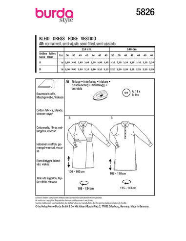 Kleidmuster - Burda 5826