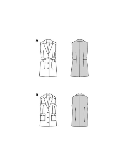 Jackenschnittmuster - Burda 5827
