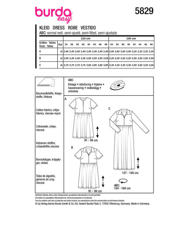 Kleidmuster - Burda 5829
