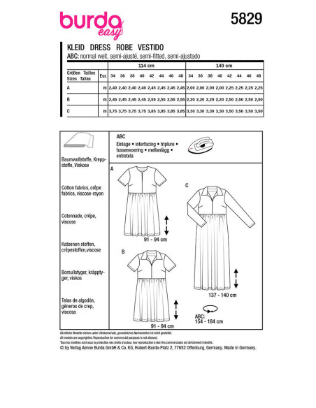 Kleidmuster - Burda 5829