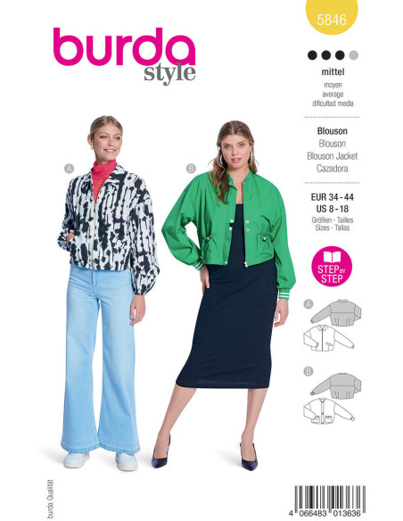 Jackenschnittmuster - Burda 5846
