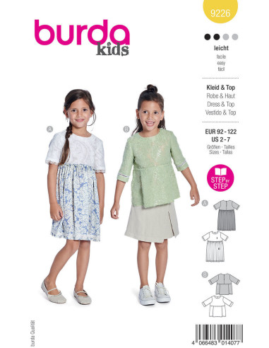 Kleid- und Oberteil-Schnittmuster - Burda 9226