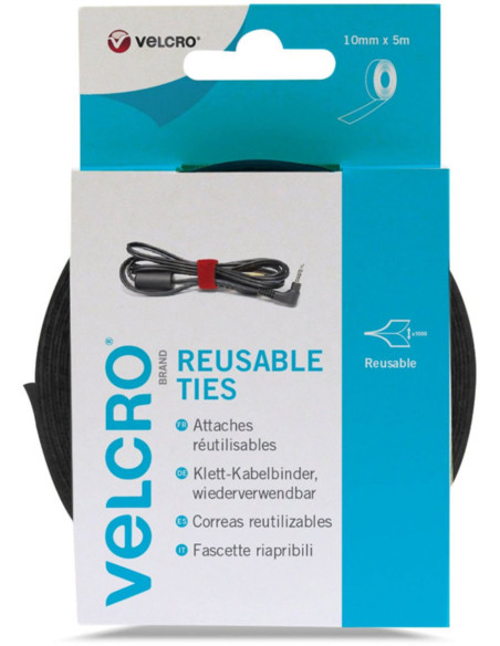 VELCRO® ONE-WRAP® Kabelbinder 10mm x 5M schwarz