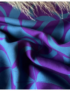 Viscose-Twill-Stoff Purple Retro - My Dress Made 2