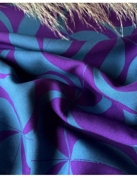 Viscose-Twill-Stoff Purple Retro - My Dress Made