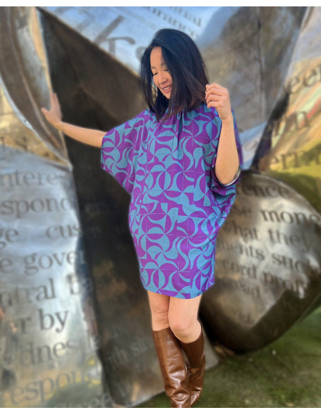 Viscose-Twill-Stoff Purple Retro - My Dress Made