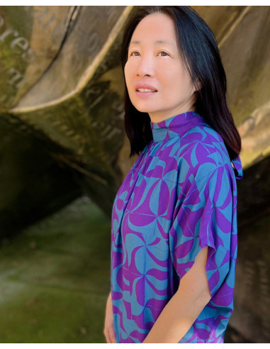 Viscose-Twill-Stoff Purple Retro - My Dress Made