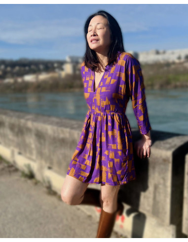 Viskose-Twill-Stoff Purple Rain - My Dress Made