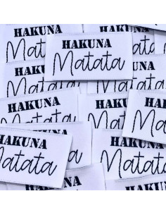 Satz von 5 gewebten Aufnähern zum Aufnähen Hakuna Matata