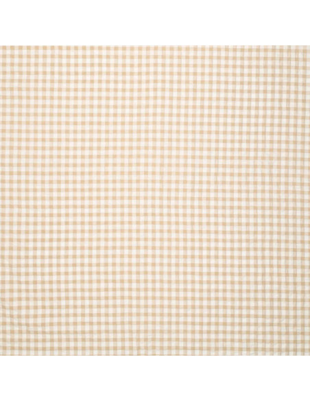 Kariertes Seersucker-Gewebe - Beige