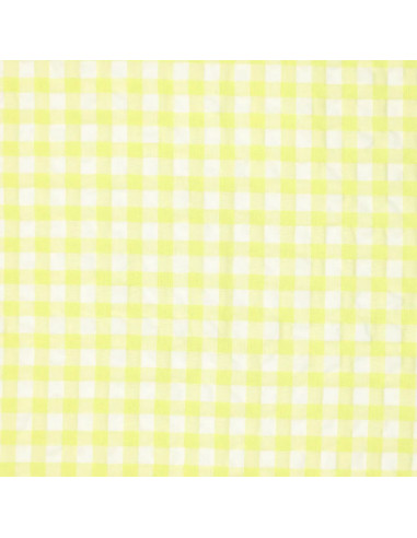 Kariertes Seersucker-Gewebe - Gelb