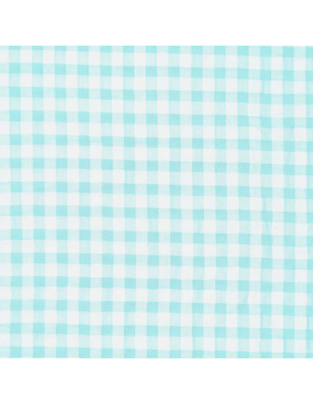 Seersucker-Karostoff - Türkisblau