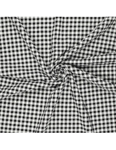 Seersucker-Karostoff - Schwarz