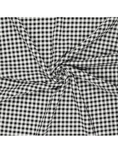 Seersucker-Karostoff - Schwarz