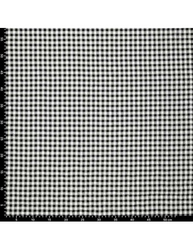 Seersucker-Karostoff - Schwarz