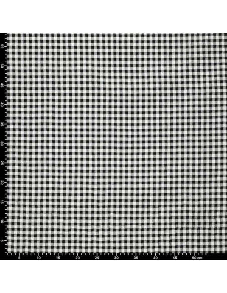 Seersucker-Karostoff - Schwarz