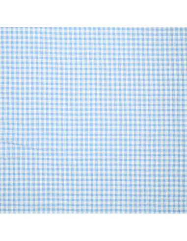 Kariertes Seersucker-Gewebe - Blau