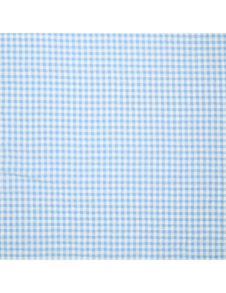 Kariertes Seersucker-Gewebe - Blau