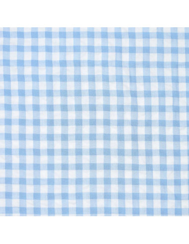 Kariertes Seersucker-Gewebe - Blau